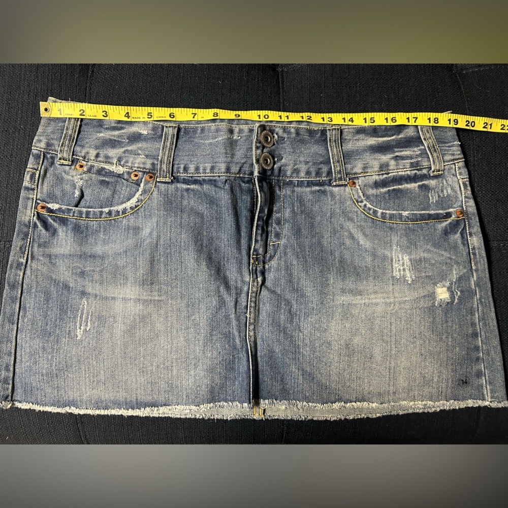 Denim mini skirt